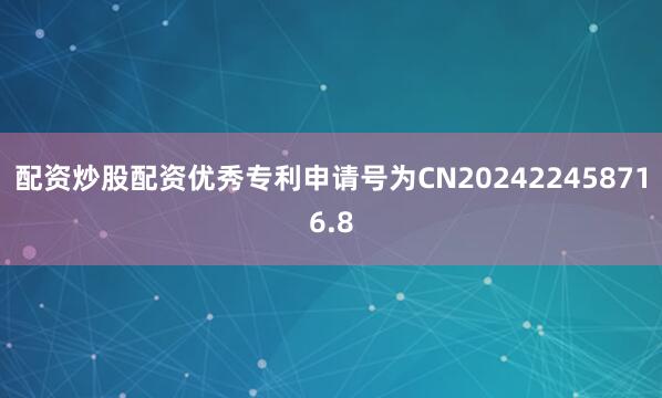 配资炒股配资优秀专利申请号为CN202422458716.8